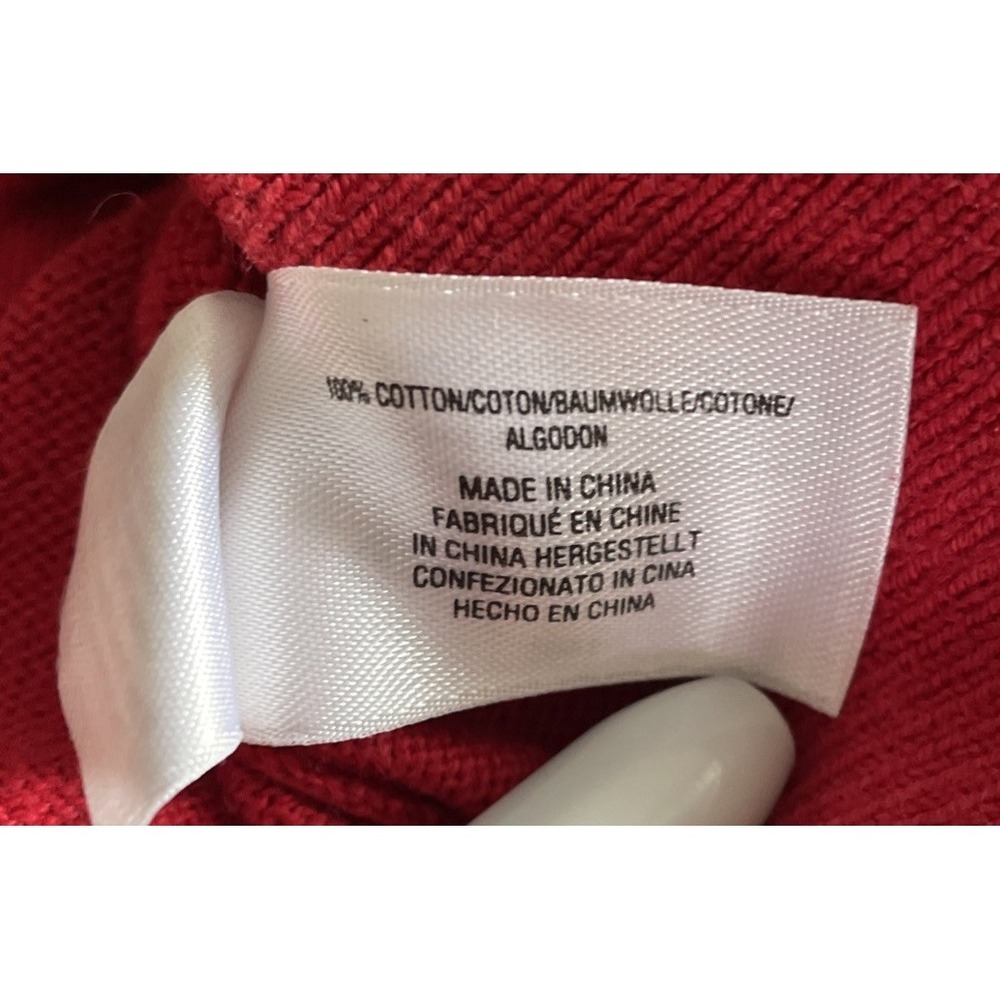 Brooks Brothers Country Club RED 100% Cotton V-Neck Jumper Pullover Sweater XL - Picture 7 of 15